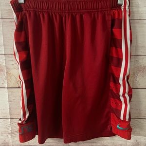 Nike Dri Fit Elite Mens Red Striped Shorts Stretch Pockets  Medium